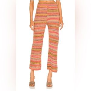 Something Navy XS Wide Leg Striped Knitted Pants